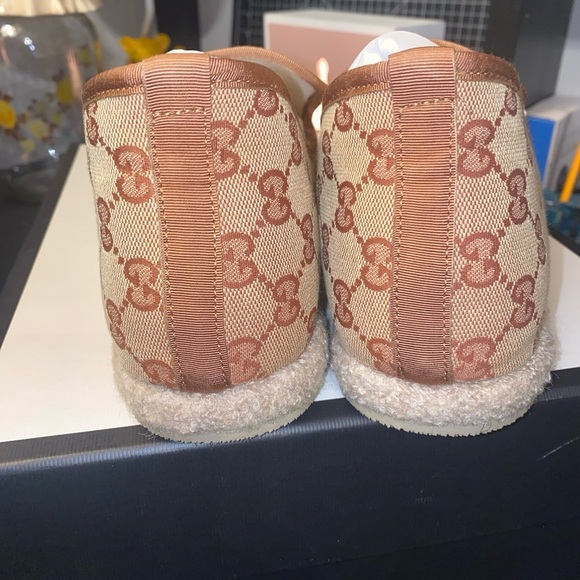 Gucci Tan Loafers with Gold Accents main image 4